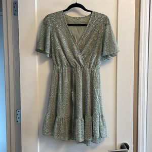 Green short sleeved dress purchased from Amazon